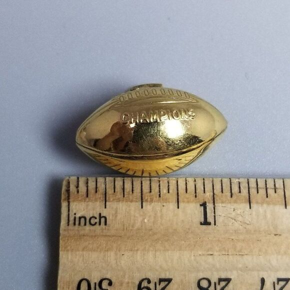 Vintage 1965 Football Letter H Red Enamel Charm Fob Trophy Award D'Alonzo Estate - Picture 6 of 8